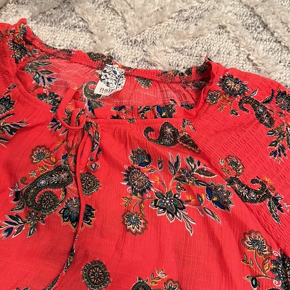 Anthropologie peasant smocked paisley blouse. P women’s size Large. Boho naif - Picture 4 of 9